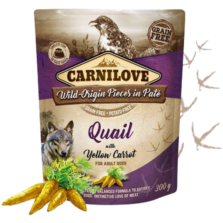 Carnilove Dog Pouch Paté Quail with Carrot