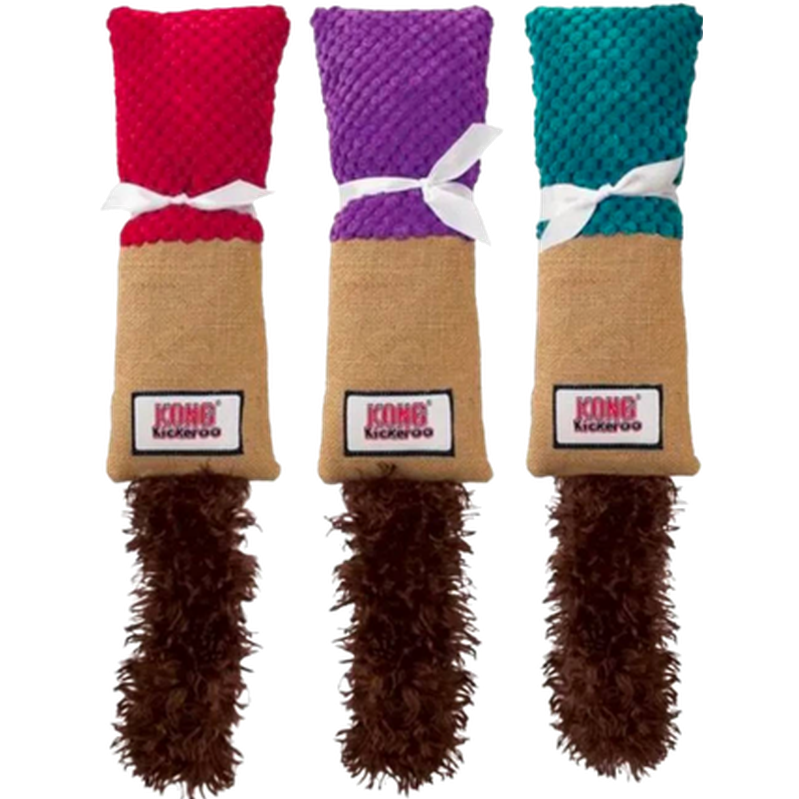 Kong - Kattebryting Kickeroo Cuddler 40x9cm Tilfeldig farge - Katt - Helse og pels - Hygiene - Katteleker - Dyrekassen.no