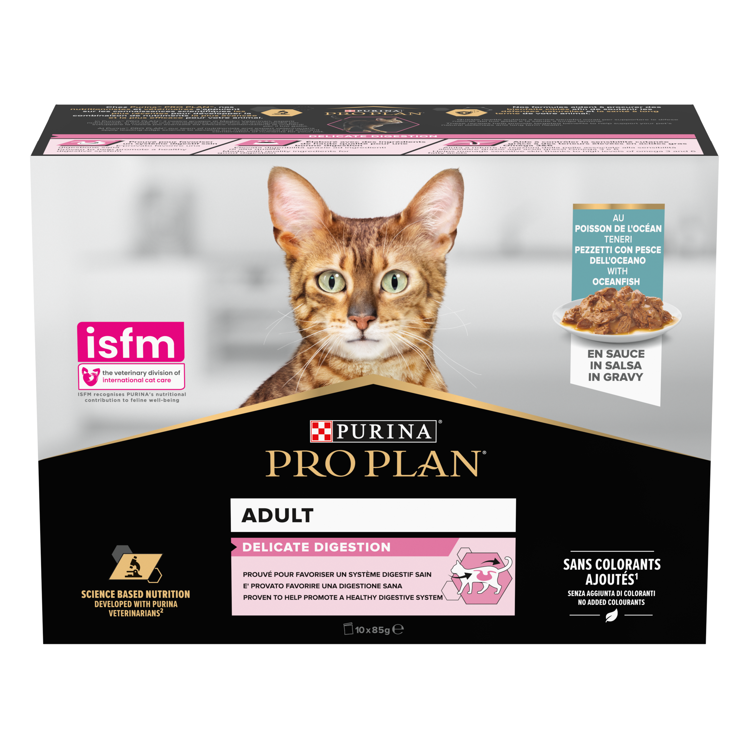 Purina Pro Plan - Cat Wet Delicate Digestion med havfisk i saus 85 g x 10 stk. - Katt - Helse og pels - Kosttilskudd - Våtfôr - Dyrekassen.no