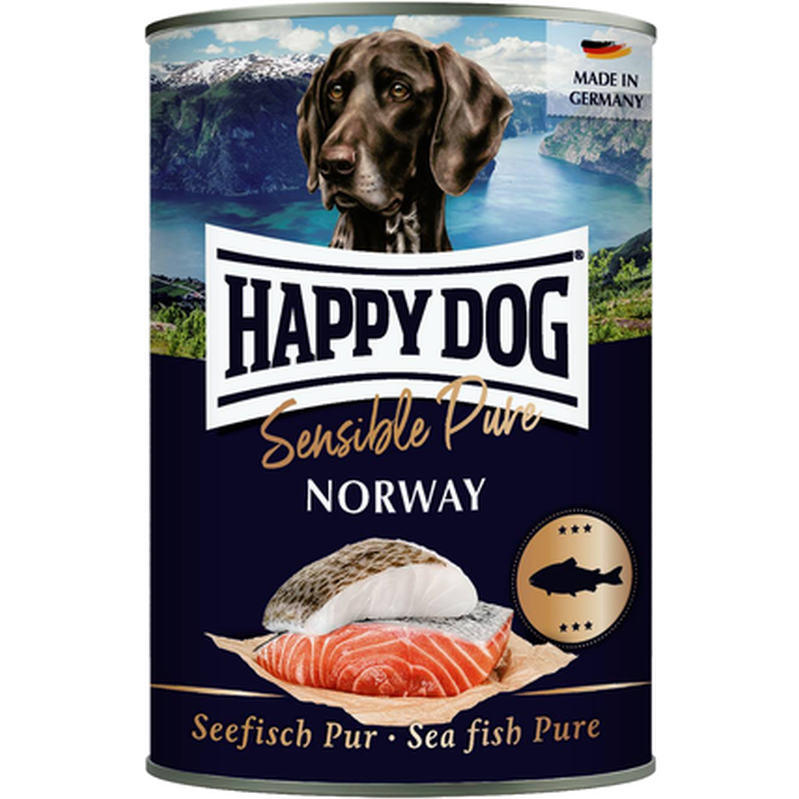 Happy Dog - Wet Food Grainfree Pure 100% Salmon Tinned 375 g - Hund - Våtfôr - Dyrekassen.no