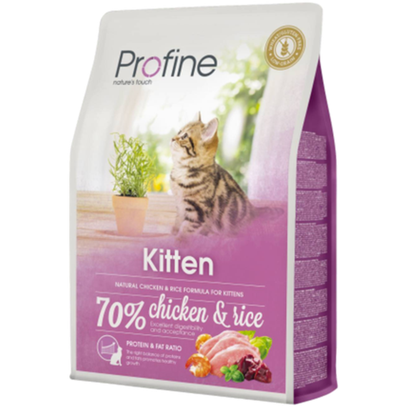 Profine - Tørrfôr til kattunge kylling og ris 10 kg - Katt - Helse og pels - Kosttilskudd - Tørrfôr - Dyrekassen.no