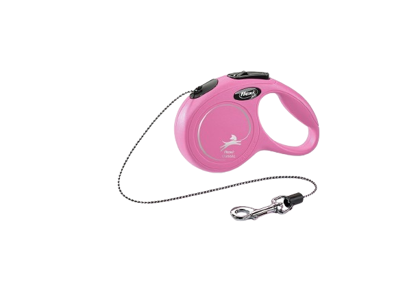 Flexi - New Classic Cord, 3m, XS, maks 8 kg, Rosa - Hund - Dyrekassen.no