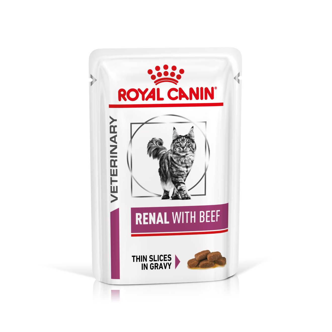 Royal Canin Veterinary Diets Cat Wet Cat Renal Beef 85 g x 12 stk - porsjonsposer
