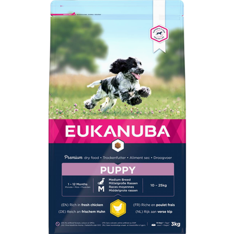Eukanuba - Valp av middels stor rase 15 kg - Hund - Tørrfôr - Dyrekassen.no