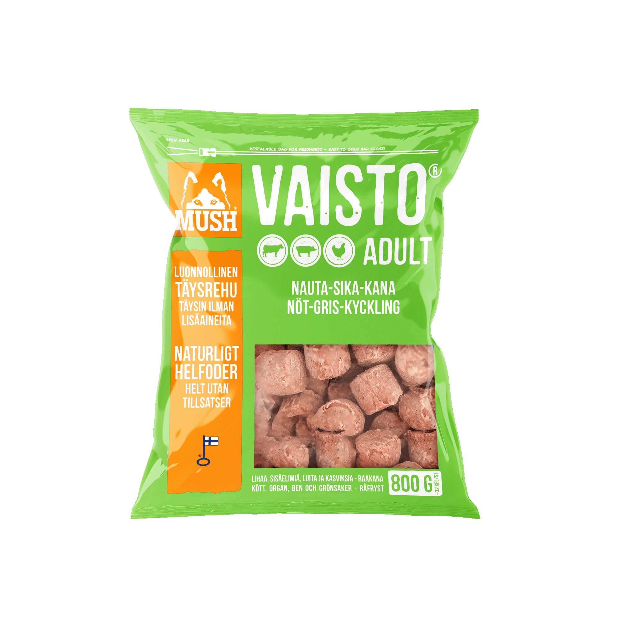 Mush Vaisto Nöt-Gris-Kyckling