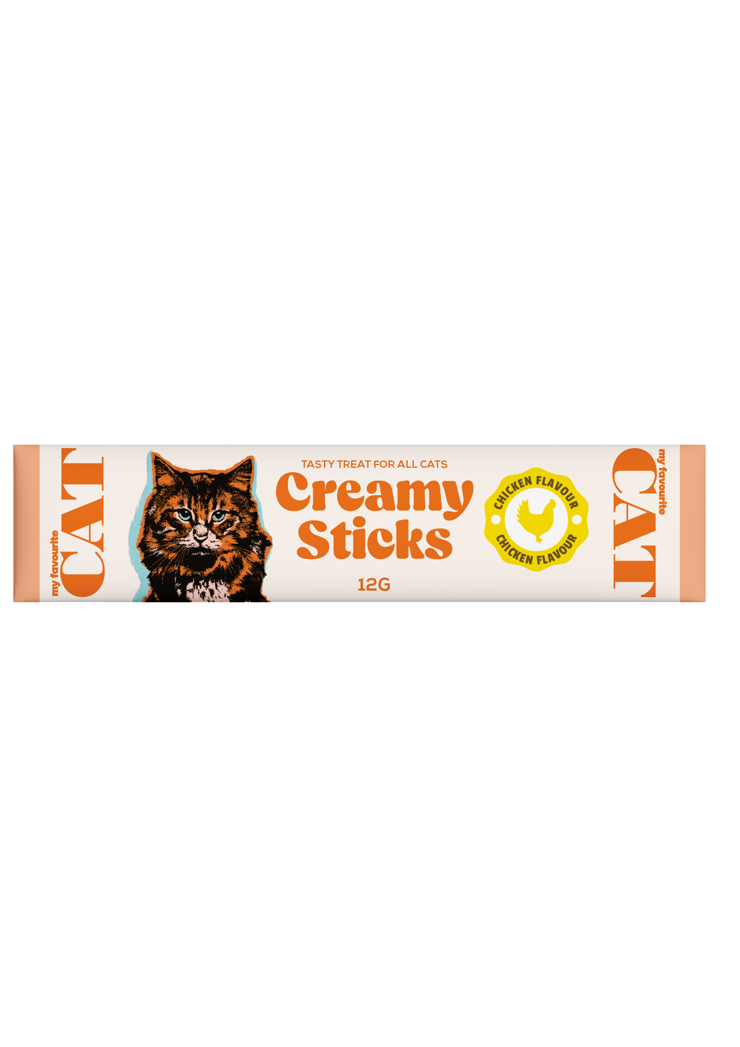 My favourite CAT - Creamy Sticks - Chicken 7x12g - Katt - Helse og pels - Hygiene - Godbiter - Dyrekassen.no