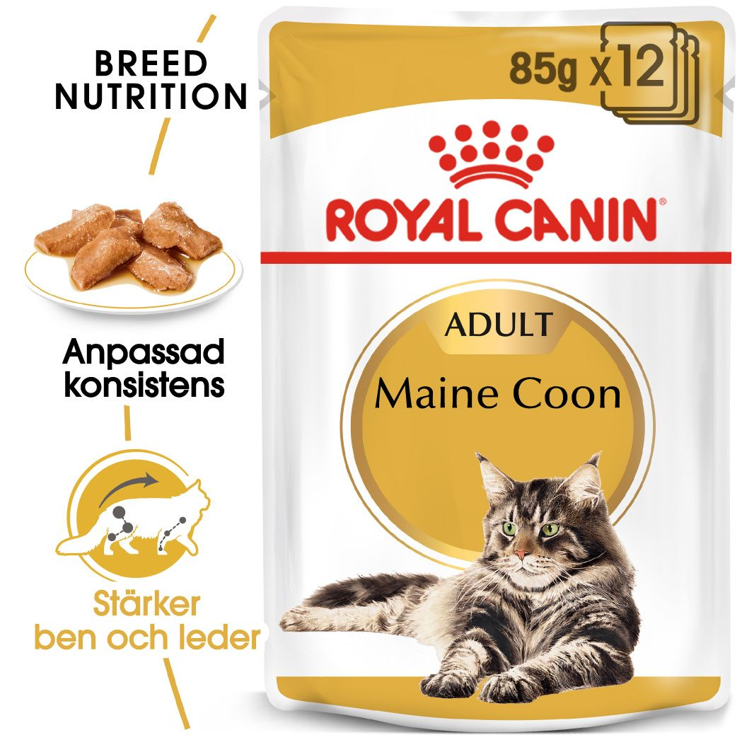 Feline Breed Wet Maine Coon Gravy 85 g x 12 stk - porsjonsposer