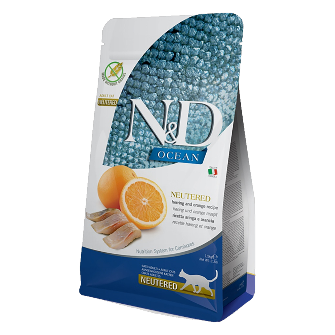 Farmina Cat N&D Ocean Herring & Orange Neutered Adult 1,5 kg