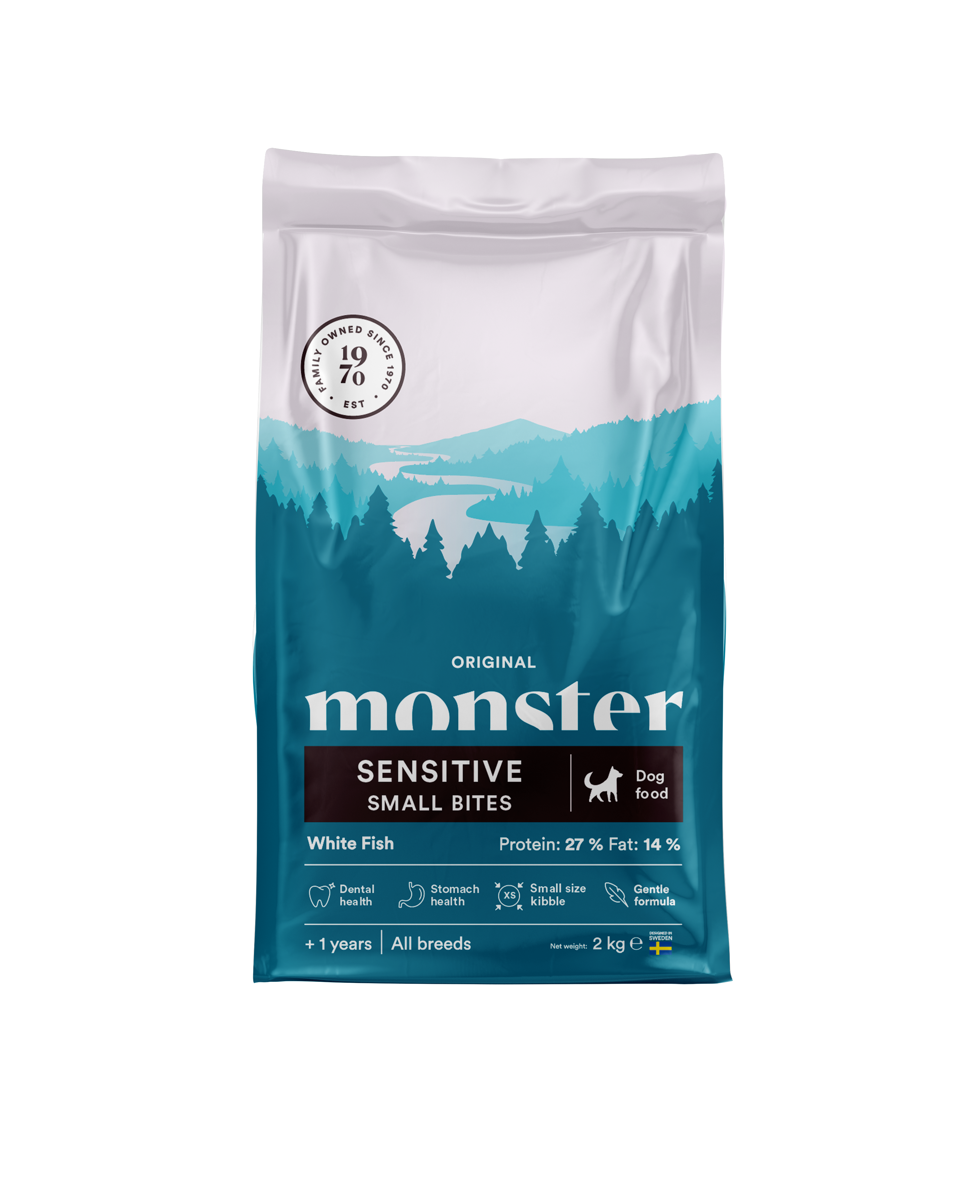 Monster Pet Food Original Sensitive White Fish Små biter