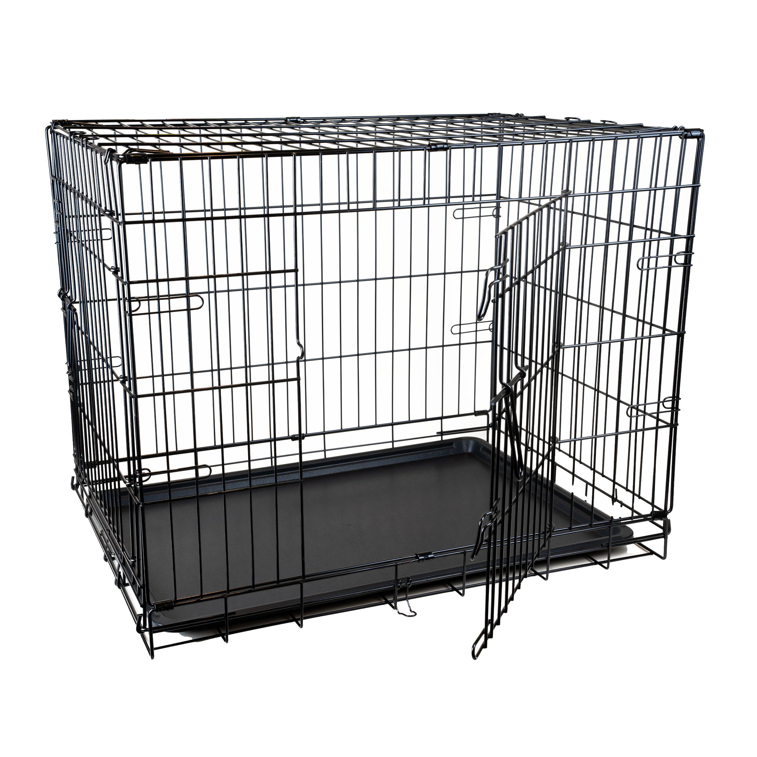 Pritax - Stålbur Fido, L, 107x68x75cm, Svart - Hund - Hundebur - Aluminiumsbur - Hundedekken - Dyrekassen.no