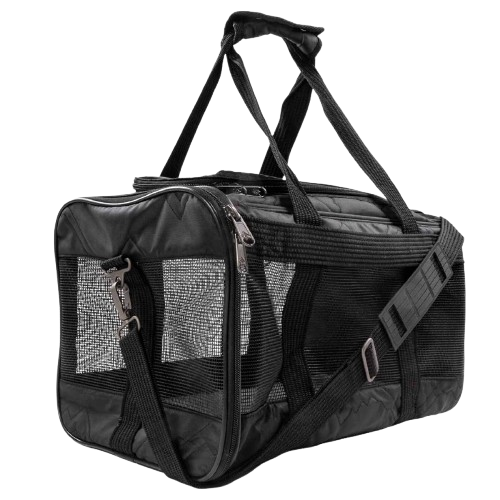 Sherpa - Deluxe kjæledyrholder svart medium 43x28x26,5cm - Hund - Transport og Reise - Dyrekassen.no