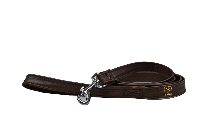 Hundkoppel/Kattkoppel Skinn Brun 180 cm, 20 mm