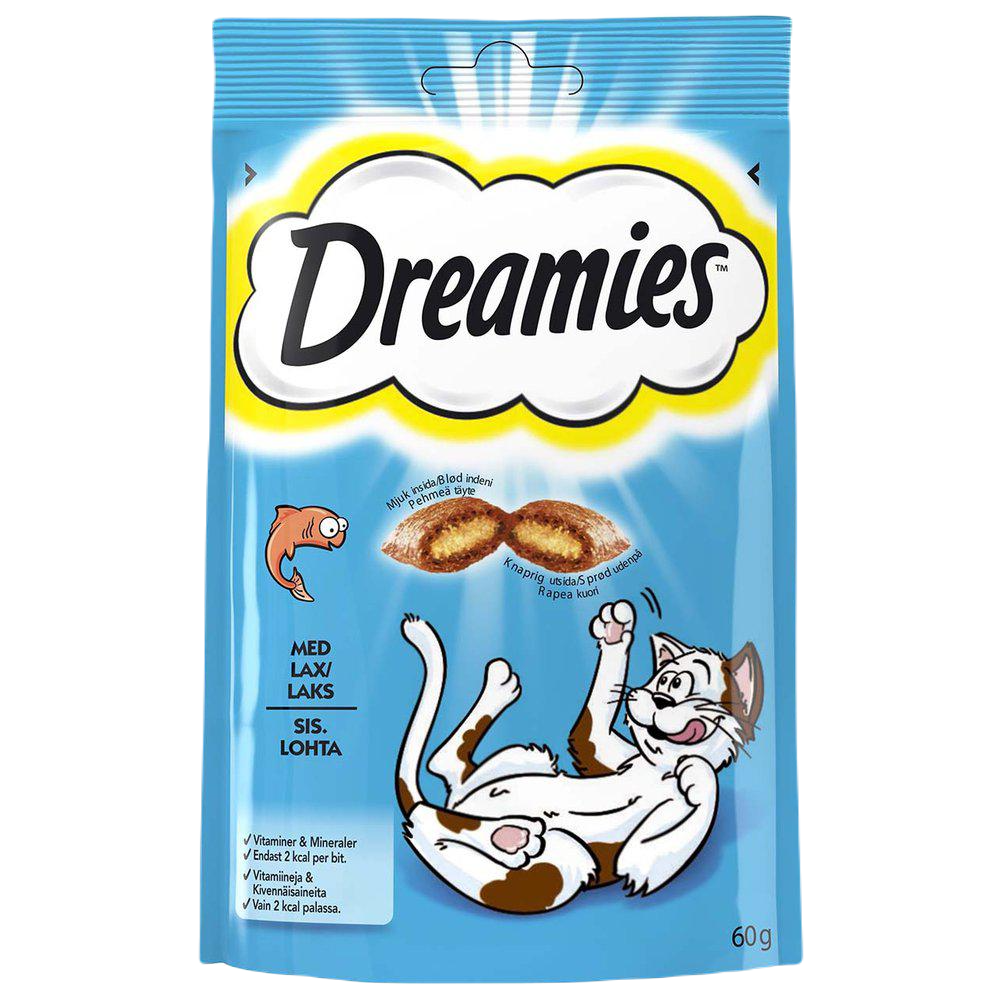 Dreamies - Kattegodbiter Laks 60 g - Katt - Helse og pels - Hygiene - Godbiter - Dyrekassen.no