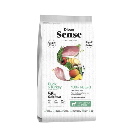 DIBAQ - Sense Light & Senior 12kg - Hund - Hundefôr - Dyrekassen.no