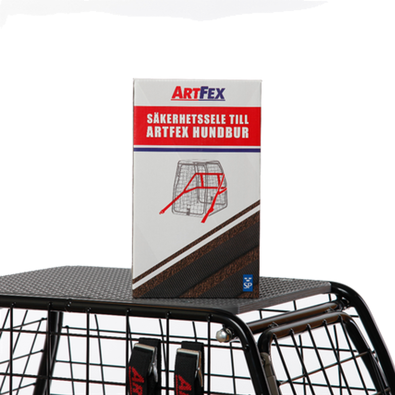 ArtFex - Sikkerhetssele - knusesikkert hundebur svart One-size - 10020 - Hund - Utstyr - Refleks - Dyrekassen.no