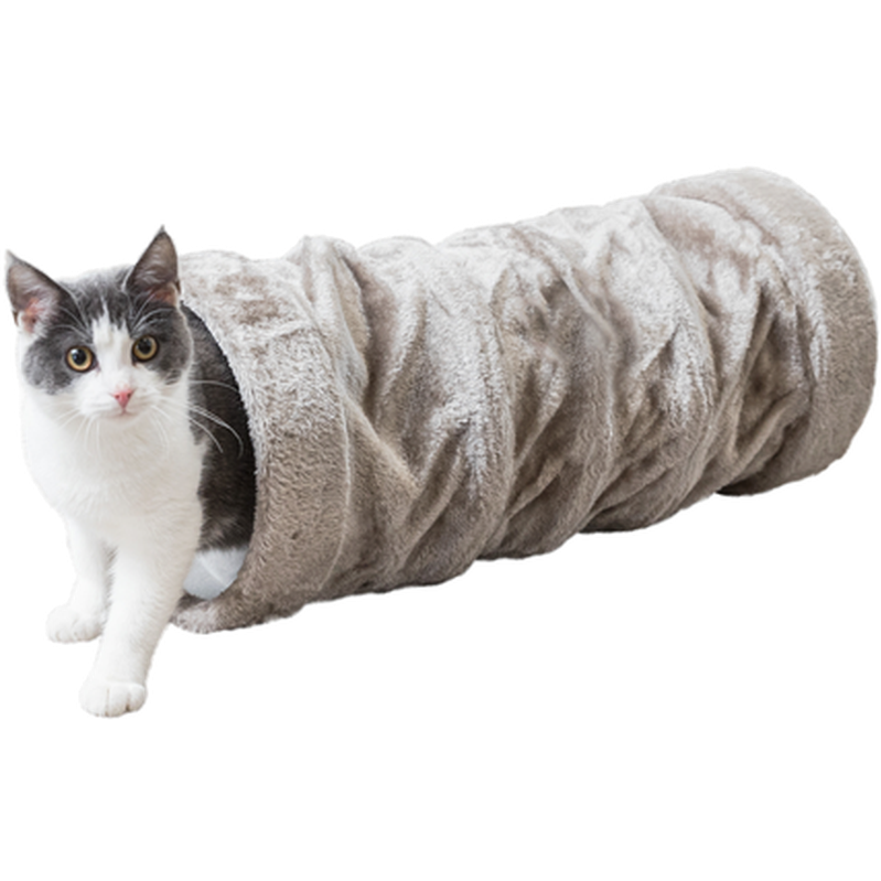 Trixie Leketunnel i plysj Grå 60 cm