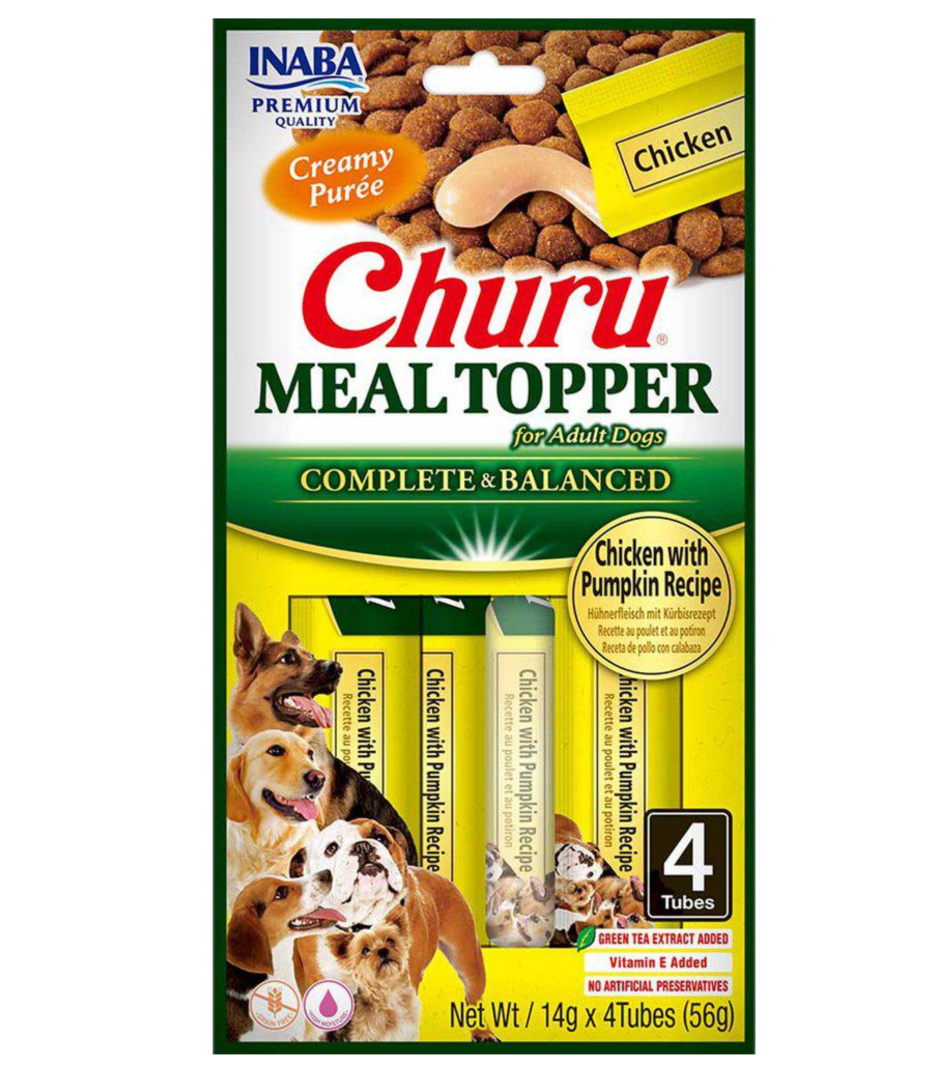 Churu - Dog Meal Topper Kylling/Gresskar 4 stk - Hund - Hundegodteri - Dyrekassen.no