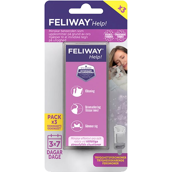 Feliway - Påfyllingssett for feromonsensorer 3-pk. - Katt - Helse og pels - Hygiene - Kattepleie - Dyrekassen.no