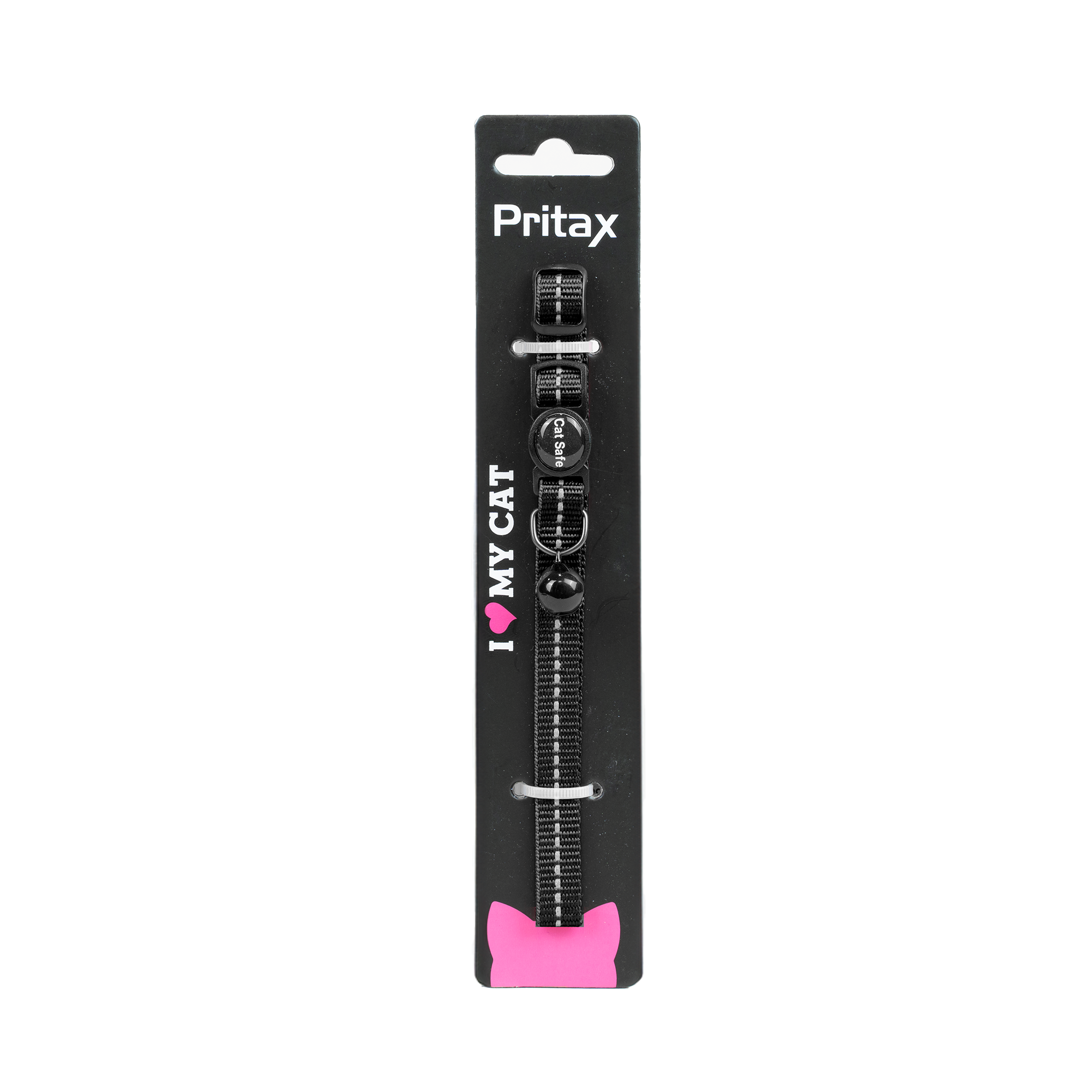 Pritax - Kattehalsbånd Maja 10 mm x 19-30 cm Svart - Katt - Helse og pels - Pelspleie - Skjær - Kattehalsbånd - Dyrekassen.no