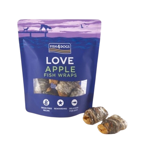Fish4Dogs - Apple fish wraps 90 g - Hund - Hundegodteri - Dyrekassen.no