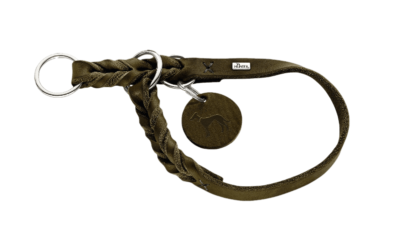 Hunter - Hundetreningshalsbånd Solid Education Olivengrønn S-M - 35-40cm - Hund - Hundebur - Hundehalsbånd - Dyrekassen.no