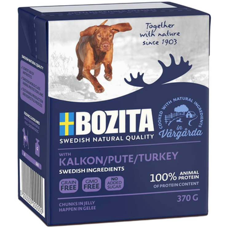 Bozita Hund - Naturals Kalkun 370 g - Hund - Våtfôr - Dyrekassen.no