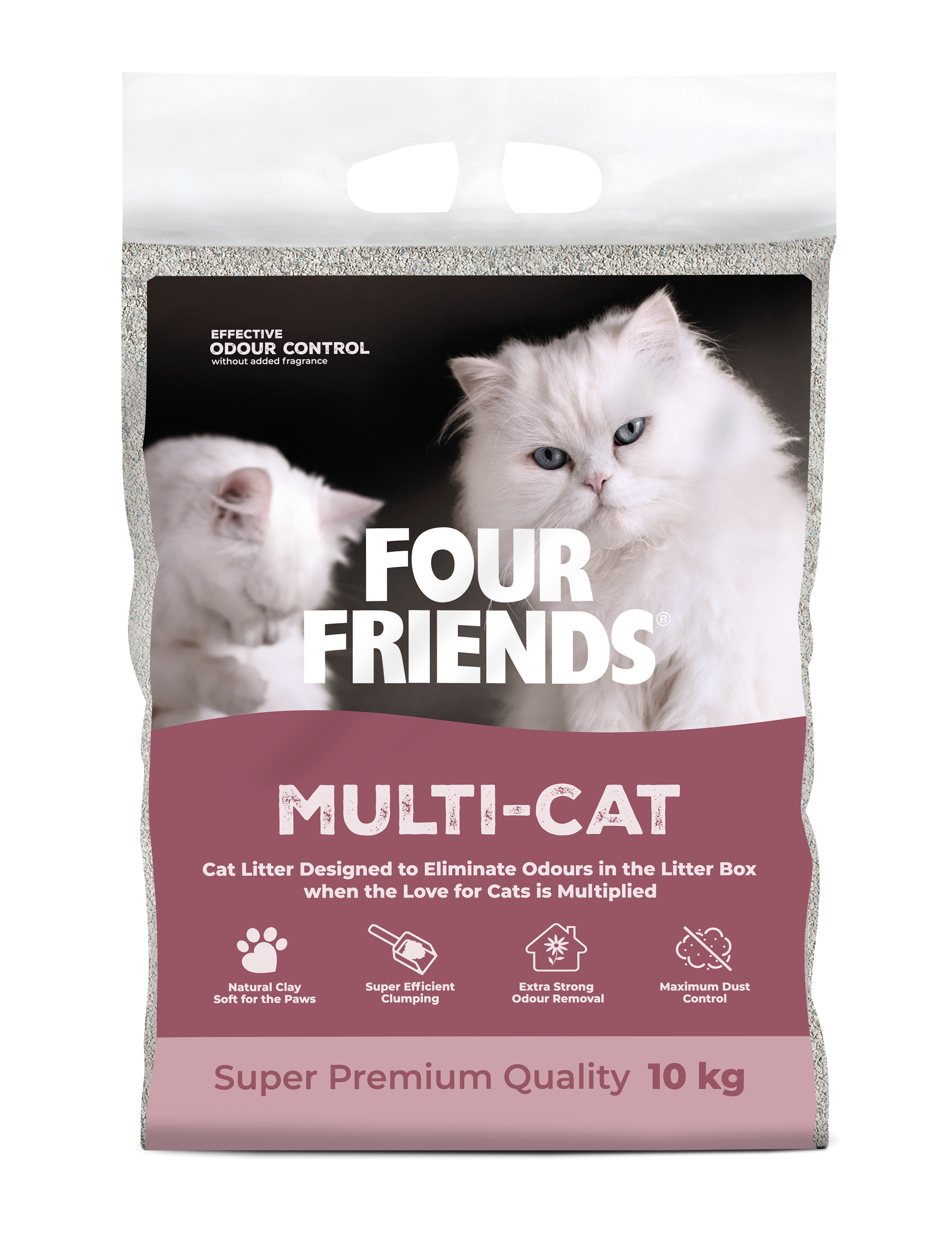 FourFriends - Cat Litter MultiCat 10 kg - Katt - Helse og pels - Hygiene - Kattesand - Dyrekassen.no