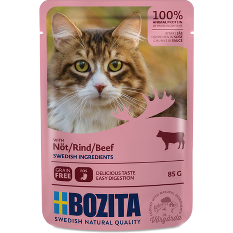 Bozita Katt Pouch Storfékjøtt Saus