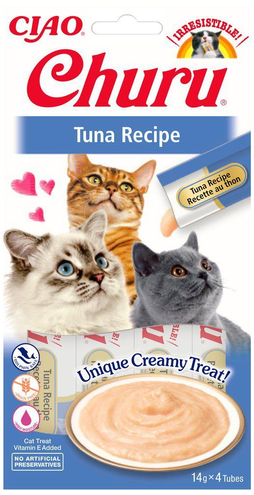 Churu - Cat Creamy Tuna, 4-pakning - Katt - Helse og pels - Hygiene - Godbiter - Dyrekassen.no