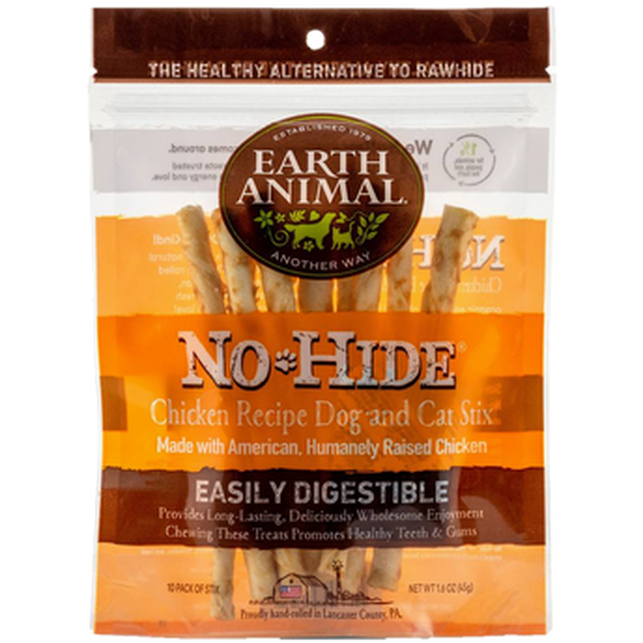Earth Animal - No-Hide Chicken Chew Stixs 45 g 10-pk. - Hund - Hundegodteri - Dyrekassen.no