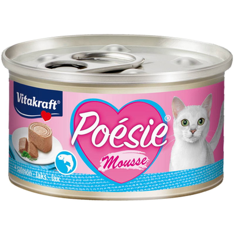 Vitakraft - Poesie Mousse Lax 85 g - Katt - Helse og pels - Kosttilskudd - Våtfôr - Dyrekassen.no