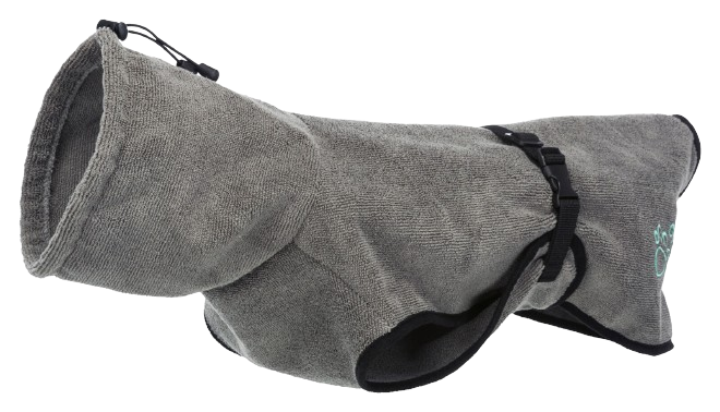 Trixie - Badekåpe, frotté, L: 60 cm, grå - Hund - Hundepleie - Shampoo og balsam - Dyrekassen.no