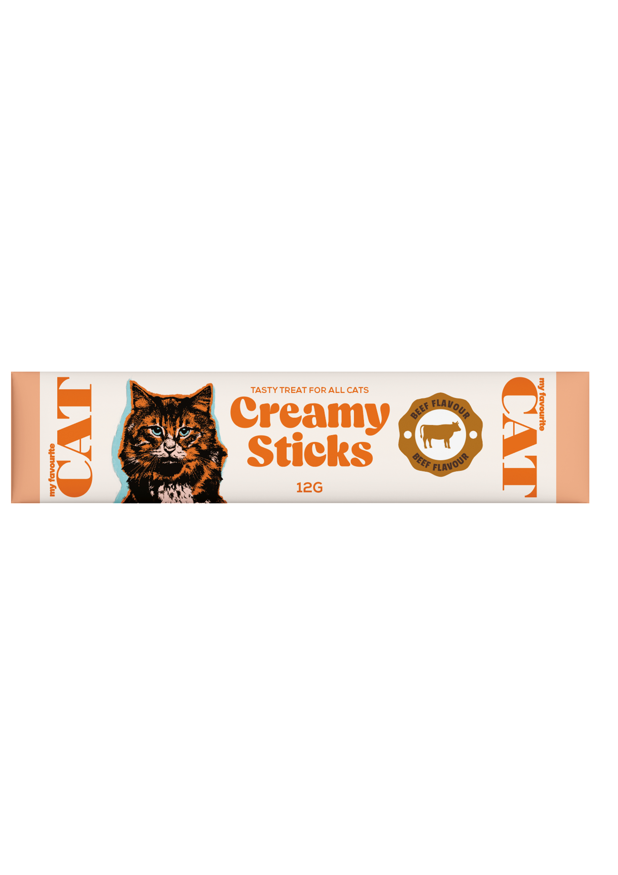 My favourite CAT - Creamy Sticks - Beef 7x12g - Katt - Helse og pels - Hygiene - Godbiter - Dyrekassen.no