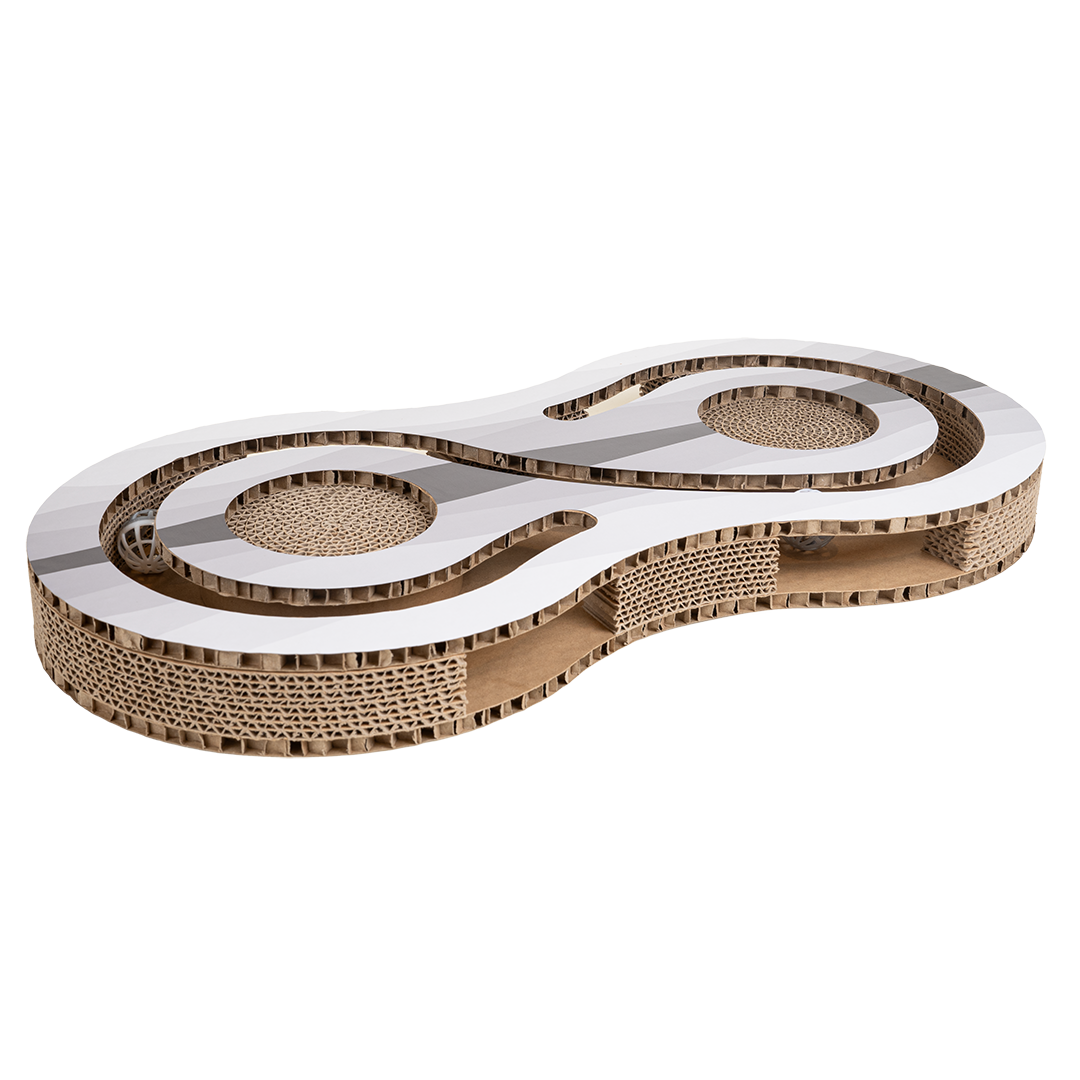 Pawty Time kløepinne av papp, 66x33x6cm, Grå