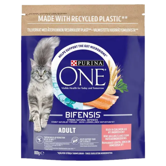 Purina ONE - Voksen laks 3 kg - Katt - Helse og pels - Kosttilskudd - Tørrfôr - Dyrekassen.no