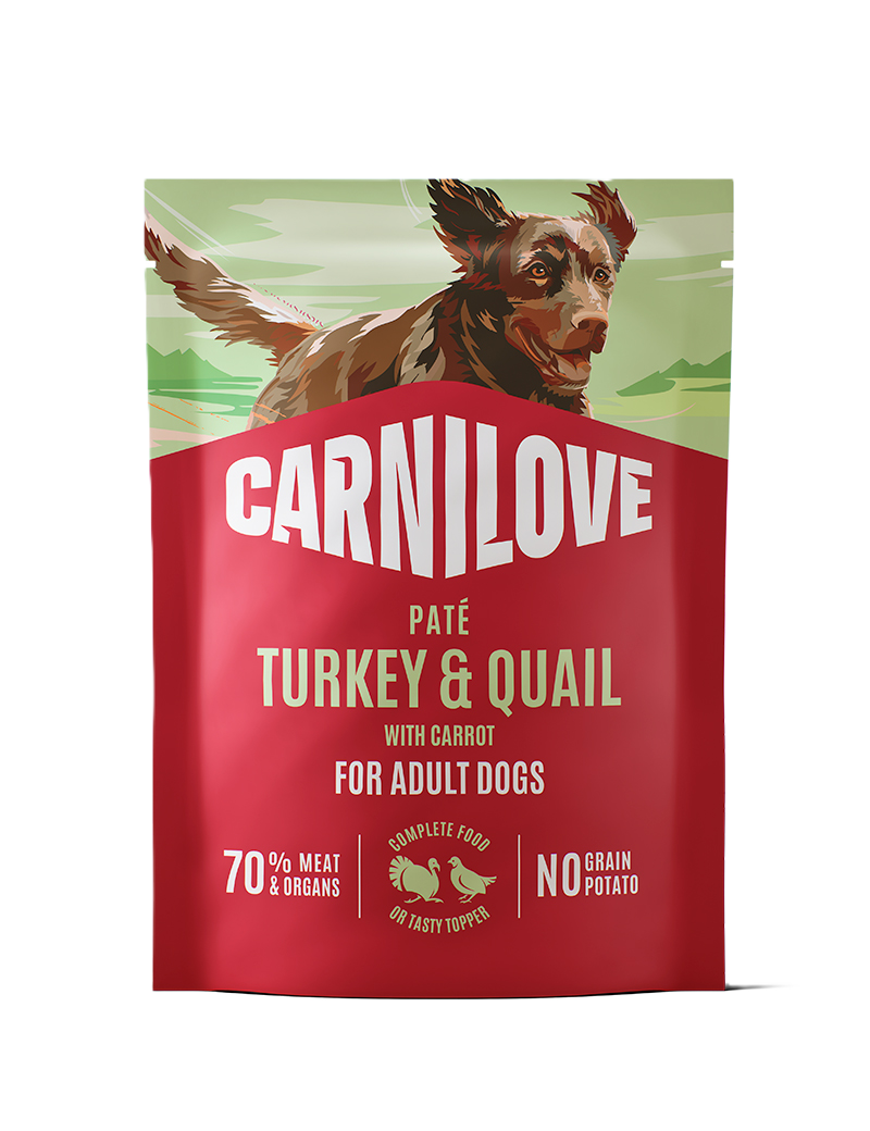 Dog Pouch Paté Turkey & Quial with Yellow Carrot