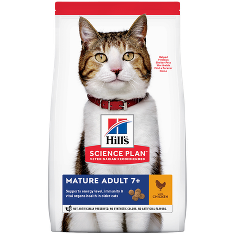 Hills Science Plan - Hills SP Feline Mature 7+ Kylling 10kg - Katt - Helse og pels - Kosttilskudd - Tørrfôr - Dyrekassen.no