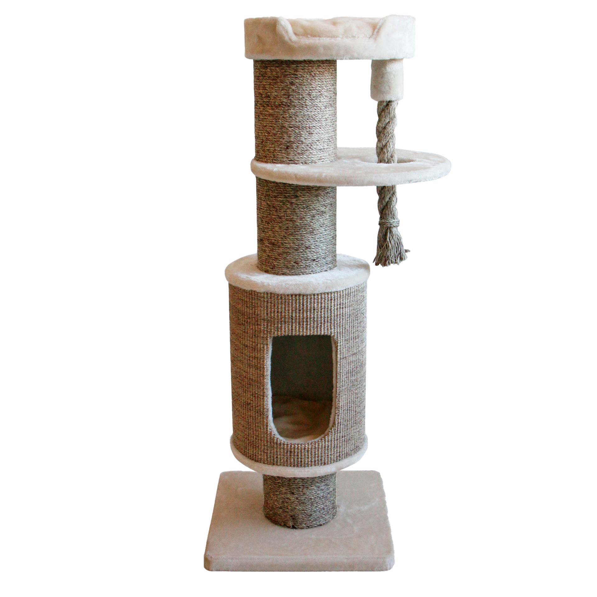 Selected by ZOO - Olympus kløestativ, 49x49x133cm, Beige - Katt - Matplassen - Automater - Kloretønner - Dyrekassen.no