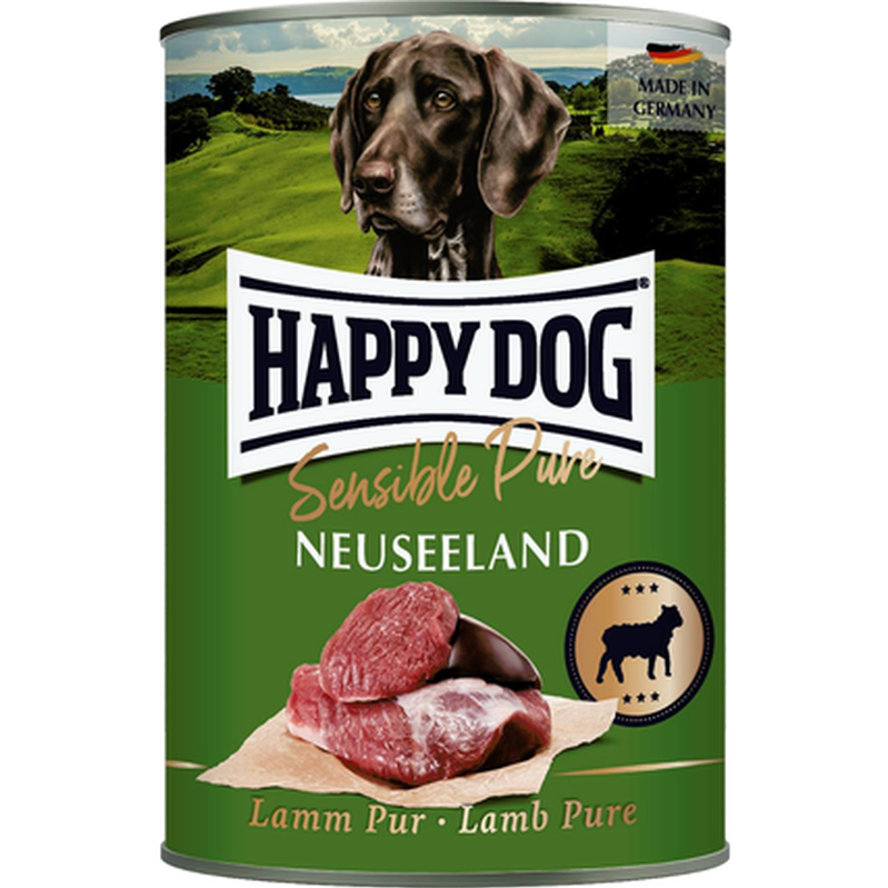 Happy Dog - Wet Dog Food Tinned GrainFree 100% Lamb Pure 400g - Hund - Våtfôr - Dyrekassen.no