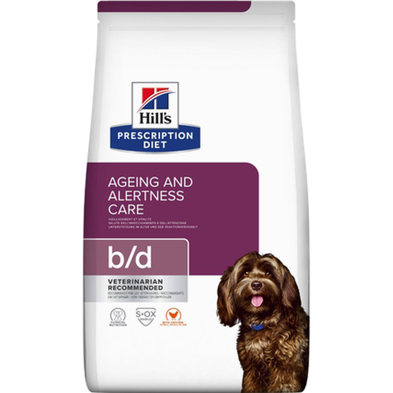 Hill's Prescription Diet Dog - b/d Brain Aging & Alertness Chicken 12 kg - Katt - Helse og pels - Kosttilskudd - Veterinærfôr - Dyrekassen.no
