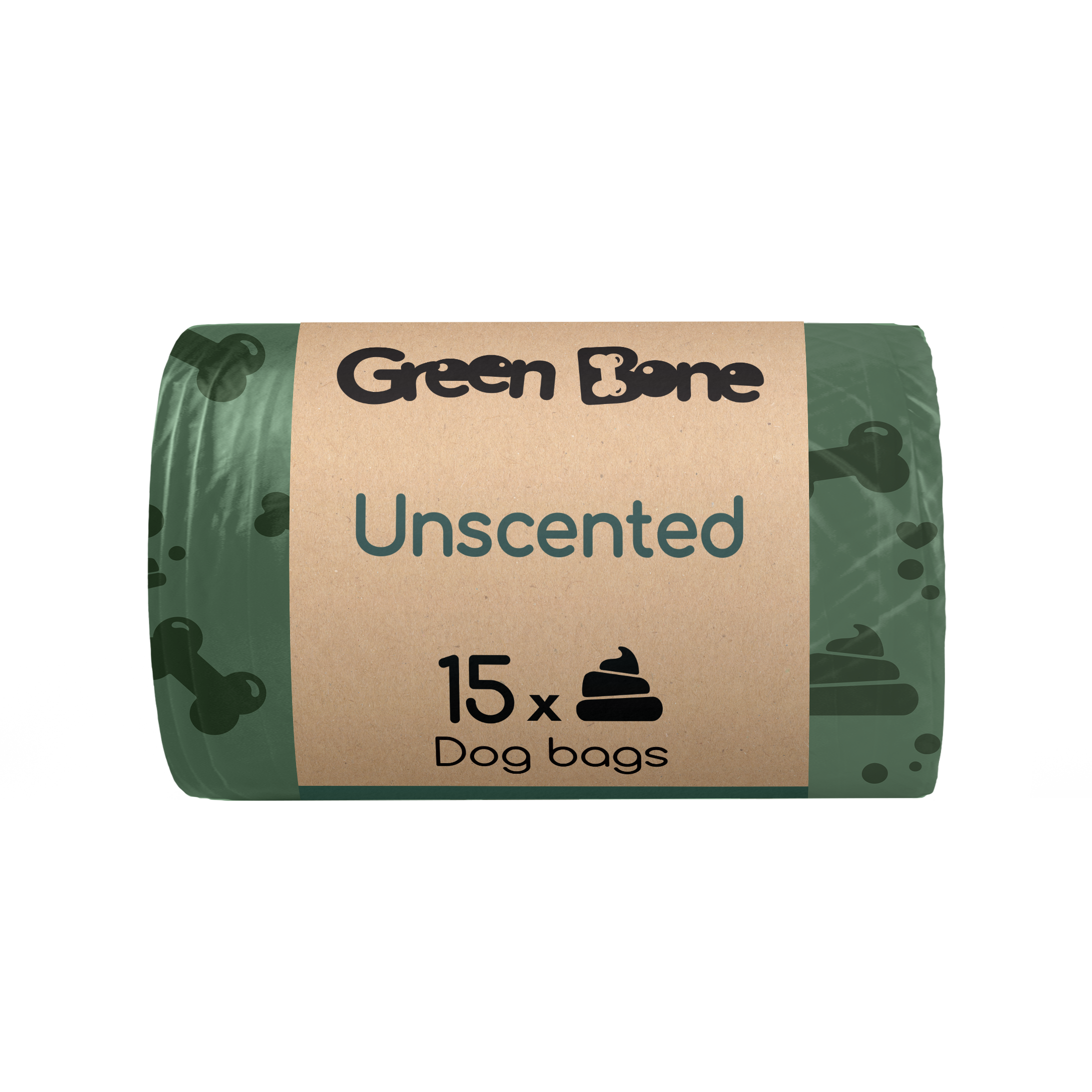 Green Bone Refill Uparfymert 15 biologisk nedbrytbare hundeposer