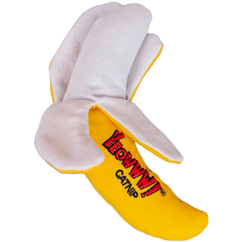 Catnip katteleketøy skrellet banan gul 17 cm