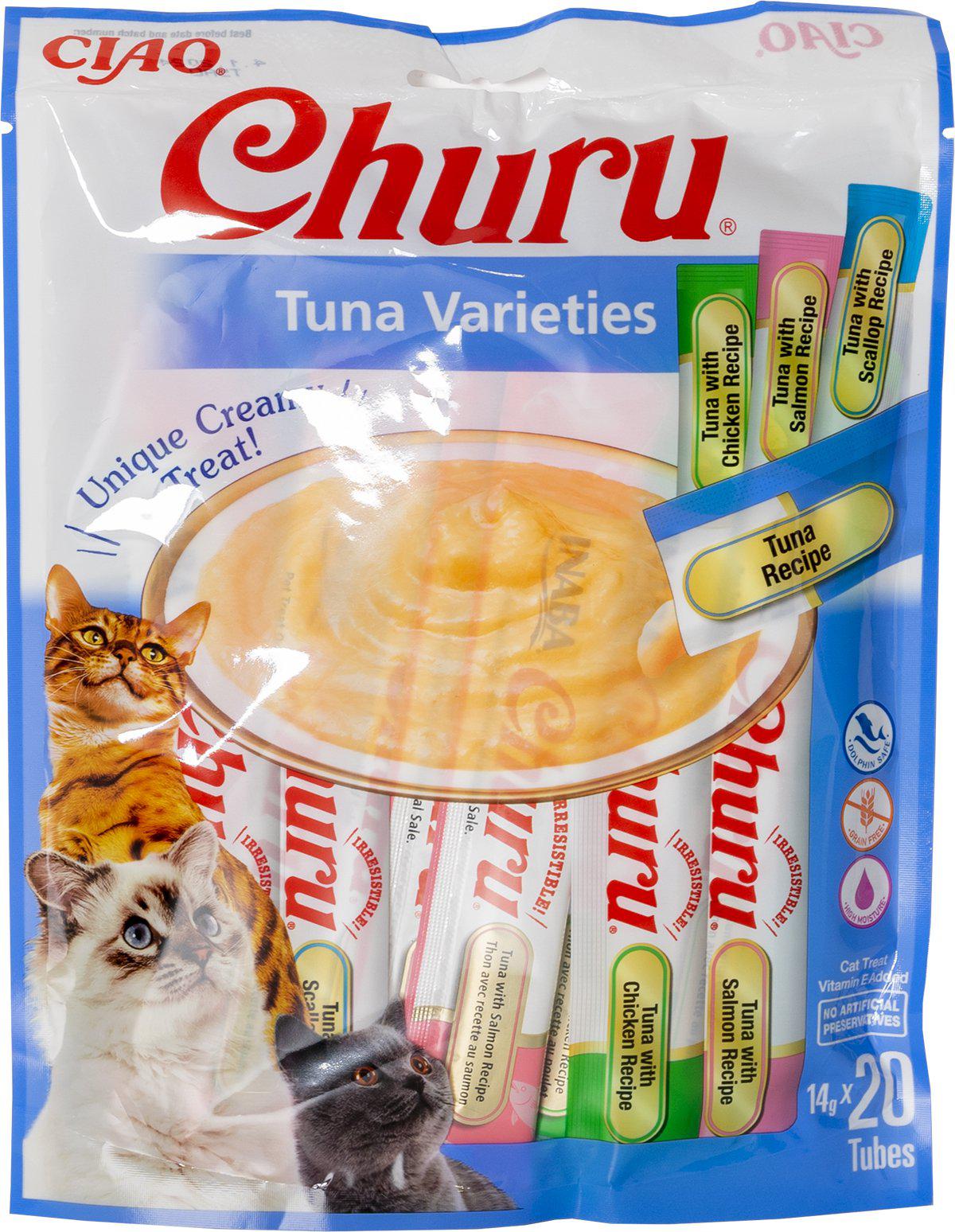 Churu - Tunfiskvarianter 20-pakning - Katt - Helse og pels - Kosttilskudd - Våtfôr - Dyrekassen.no