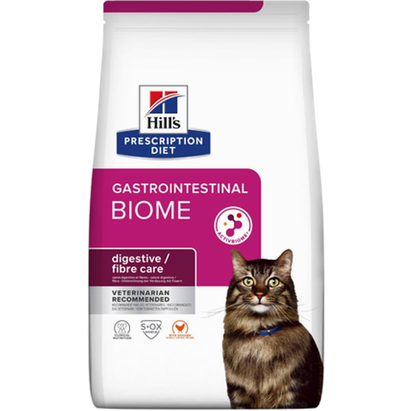 Hill's Prescription Diet Feline - Gastrointestinal Biome Digestive/Fibre Care Chicken - Dry Cat Food 3 kg - Katt - Helse og pels - Hygiene - Kattemat