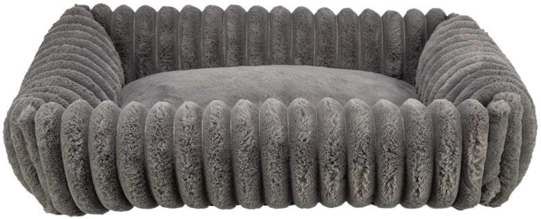 Trixie Lonni Bädd Manchester Plysch Rektangulär Grå