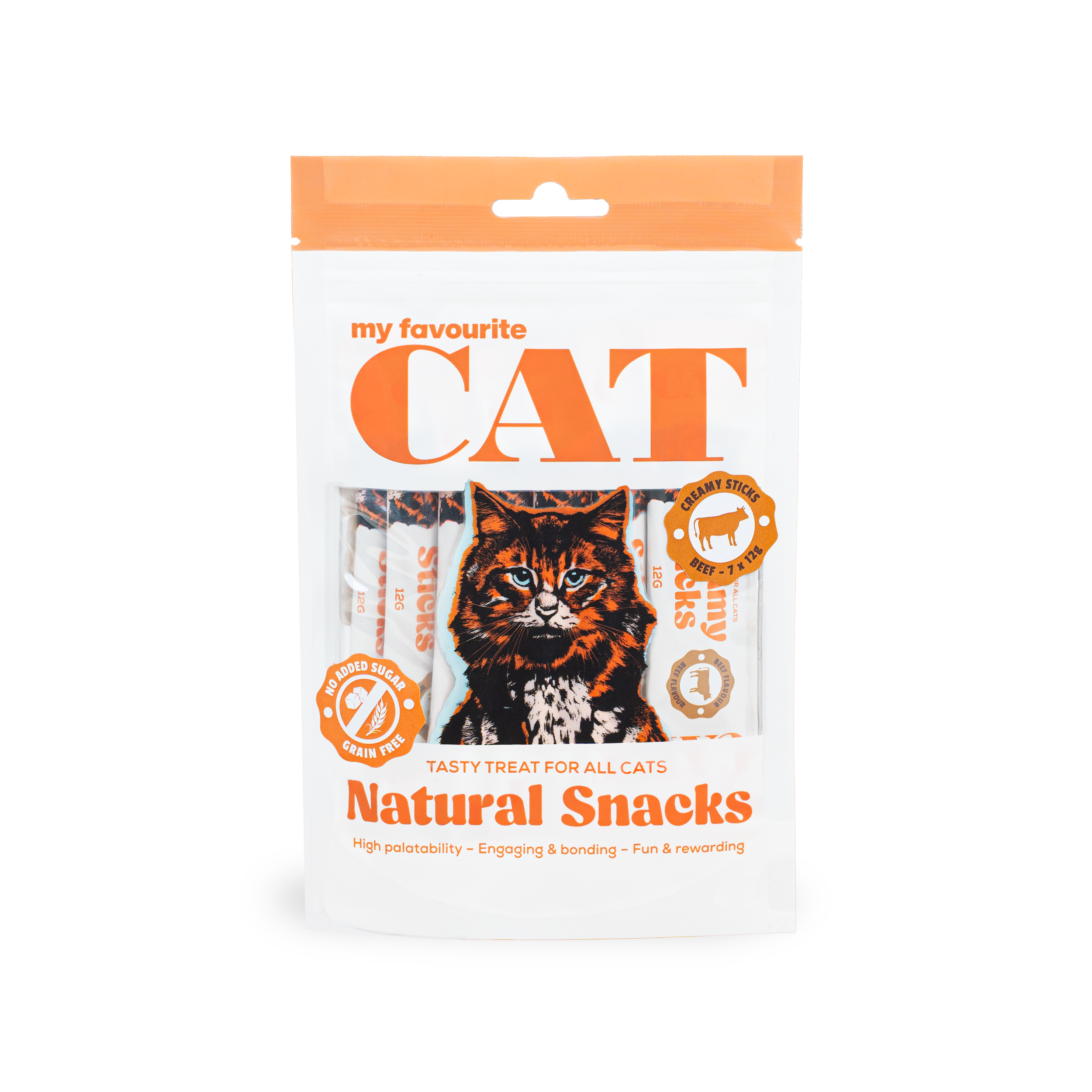 My favourite CAT - Creamy Sticks - Beef 7x12g - Katt - Helse og pels - Hygiene - Godbiter - Dyrekassen.no