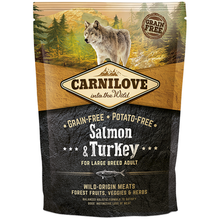 Carnilove - Large Breed Adult Laks og kalkun 4 kg - Hund - Hundefôr - Dyrekassen.no