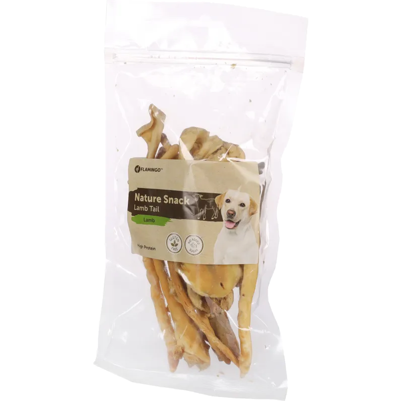 Flamingo Nature Snack SCHAFOHREN MIT Haaren 200g - Natürlicher Hundesnack, Glutenfrei