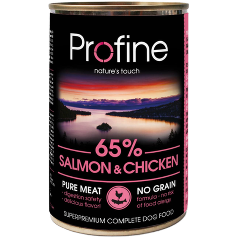 Profine - Våtfôrbokser til hund 65 % laks og kylling 400 g x 12 - Hund - Våtfôr - Dyrekassen.no