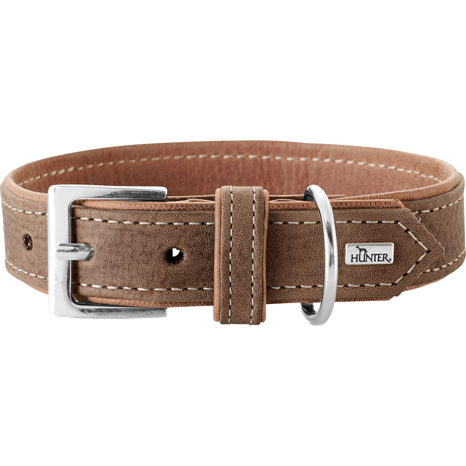 Hunter - Dog Collar Porto Tobacco/Cognac 55 - Neck 42-48cm - Hund - Hundebur - Hundehalsbånd - Dyrekassen.no